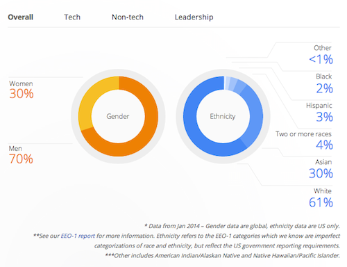 Google Diversity Numbers